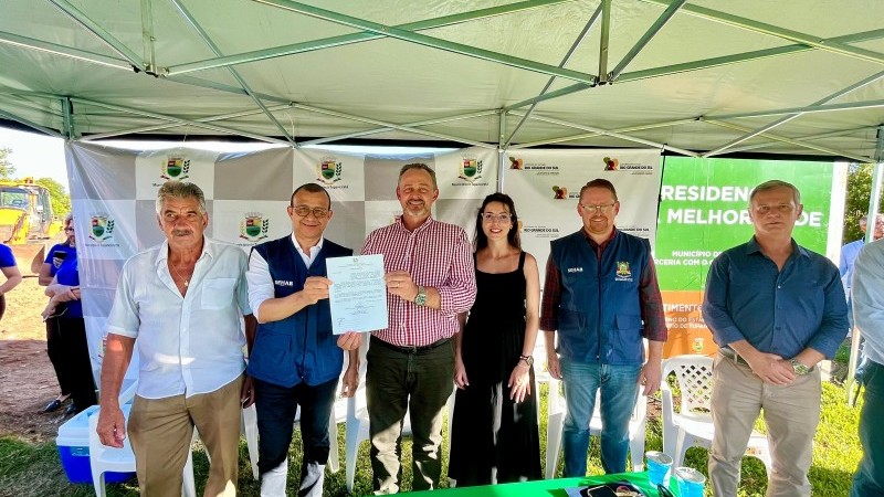 Ato ocorreu na área onde será erguido o empreendimento, no bairro Coronel Marcial G. Terra, em Tupanciretã